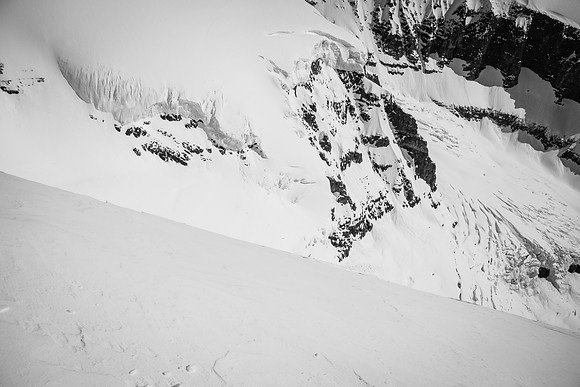 Believe it or not, people ski down this face! Ok - one person did it anyway... (Trevor Sexsmith).