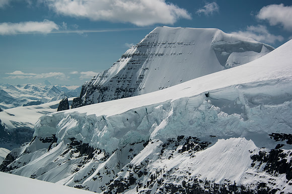Seracs and South Twin Peak.