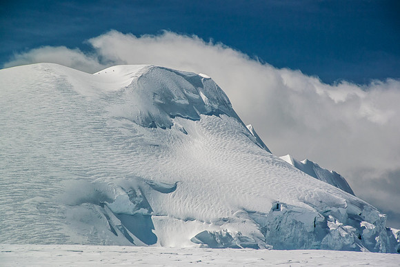 Ben, Steven and Kev approach the summit of North Twin as I work my way back to camp.