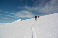 Skinning high up on the Columbia Icefield.