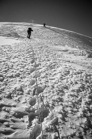 This was the only section where I thought we might have some difficulties - the steepest part just before the upper ridge.