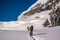 Approaching the Athabasca Headwall.