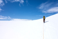 It's like being in an oven when there's no wind and sun on the icefield.