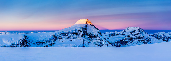 Mount Columbia casts an early morning shadow.