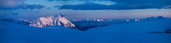 Sunset on the Columbia Icefields.