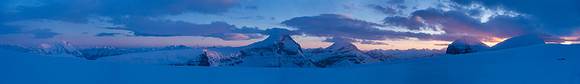 Sunset over Columbia, King Edward and the Twins.
