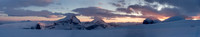 Sunset over Columbia, King Edward and the Twins.