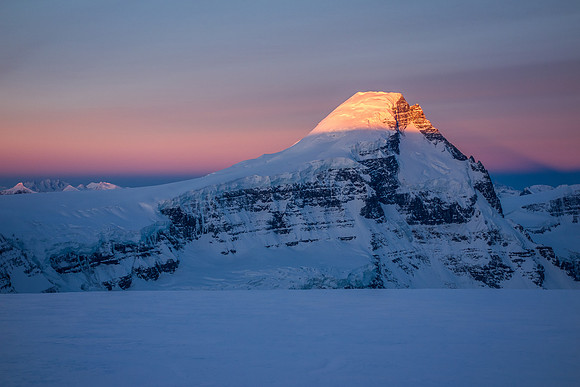 Mount Columbia casts an early morning shadow.