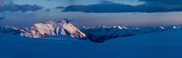 Sunset on the Columbia Icefields.