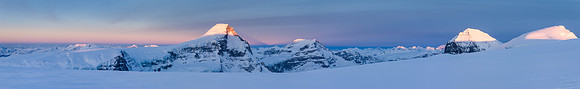 Mount Columbia and the Twins at sunrise.