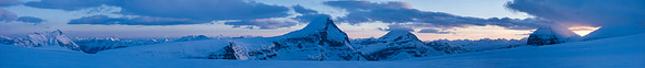 Sunset on the Columbia Icefields.