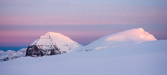 Sunrise over the Twins.