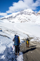 Walking down to the glacier.