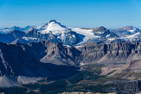 Fish Lakes visible under Mount Hector here.