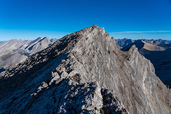 Cornelius near the summit of Deluc Mountain.