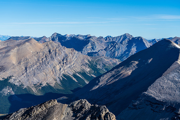 Looking over the Clearwater River to Icefall, Cheshire, Heustis and Mamen (R).