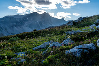 Views across the Pipestone River Valley to the east face of Mosquito Mountain.