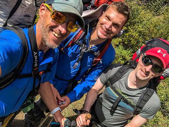 All smiles at the Mosquito Creek trailhead Monday afternoon.