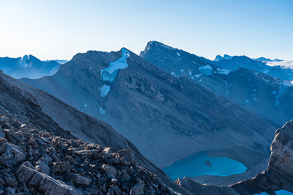Rock Isle Lake (Three Brothers Lake) with Little Cataract rising above.