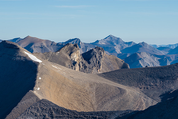 Mount Malloch at left, Whelk Peak in the distance.