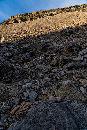 A last glance up the scree slope.