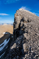 Descending the spectacular NW ridge of Dip Slope Mountain.