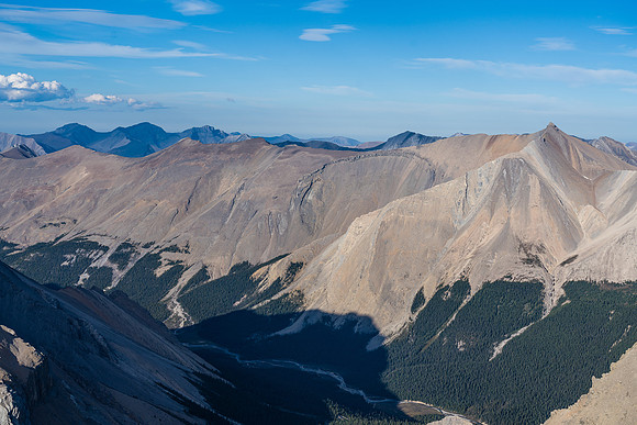 The remote Roaring Creek Valley with Smoky Mountain rising to the right.