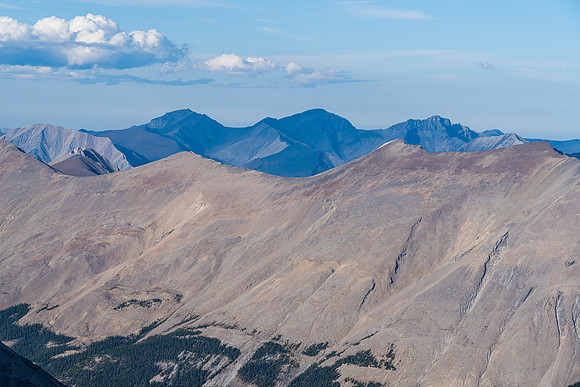 Bellow and Condor Peak over the shoulder of Smoky Mountain.