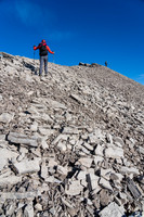 Ascending the scenic NW ridge of Dip Slope Mountain.