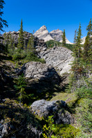 Huge boulders have fallen into this valley from the NW outlier of Deluc,