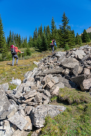 Starting our hike up to the north shoulder of the NW outlier.