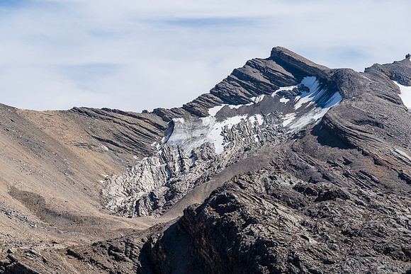 Glacial remnants east of Dip Slope Mountain.