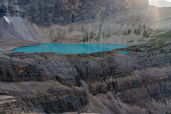 Late evening views from the SE face of Dip Slope to the wonderful upper lake.