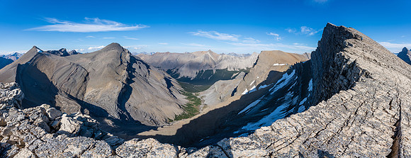 Smoky (Growl) Mountain at distant center across the Roaring Creek Valley.