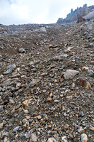 With routefinding you can avoid the worst of the loose rock and stick to smaller (and firmer) scree.
