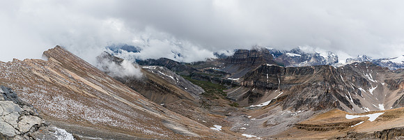 Views back down a beautiful alpine valley between Minnow and Molar Mountain.