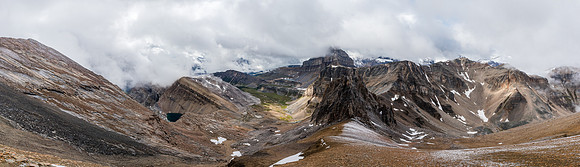 Looking back down the south ridge. My approach at right.