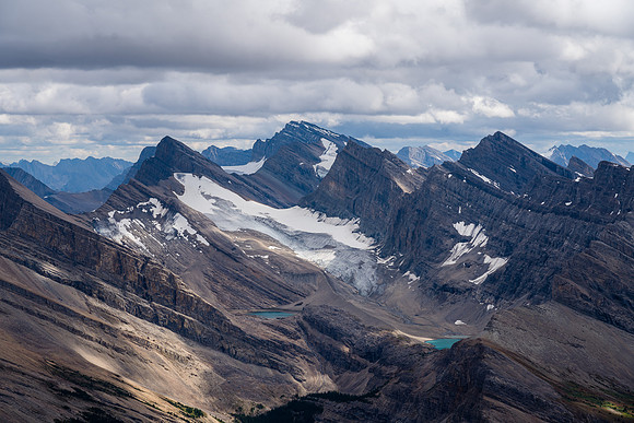 Cataract Peak rises over the Dip Slope Lakes.
