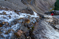 Descending the NW drainage / headwall towards the Clearwater River.