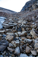 Descending the NW drainage / headwall towards the Clearwater River.