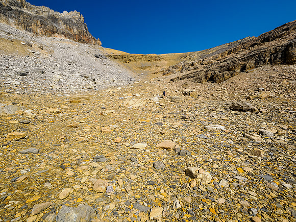 Ascending south slopes of Minnow Peak.