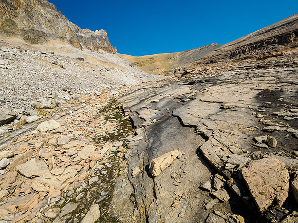 Ascending south slopes of Minnow Peak.