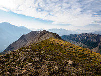 Ascending the south ridge of Whiskey Papa.