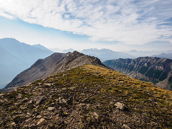 Ascending the south ridge of Whiskey Papa.