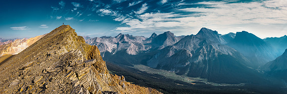 Ascending the south ridge of Whiskey Papa views to Cataract and Forgotten Peak.