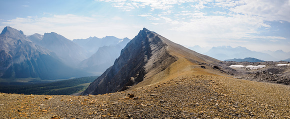 Views back up the NW ridge of Whiskey Papa.