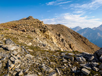 Ascending the south ridge of Whiskey Papa.