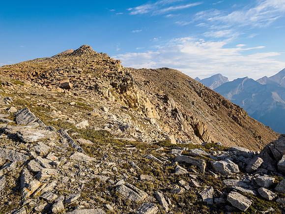 Ascending the south ridge of Whiskey Papa.