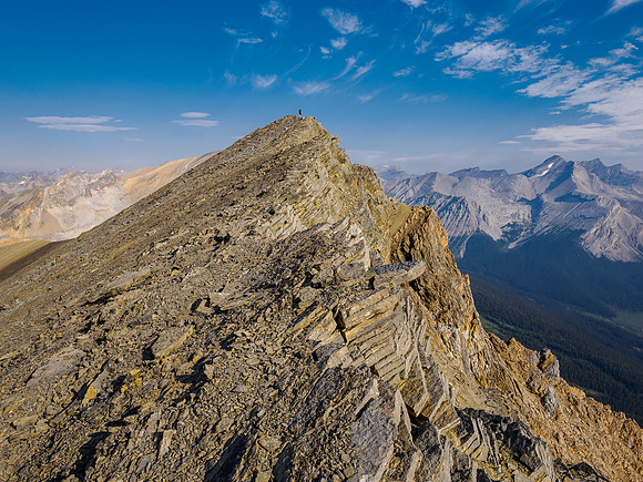 Ascending the south ridge of Whiskey Papa.