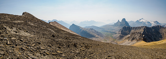 Ascending Minnow Peak's upper SW ridge.